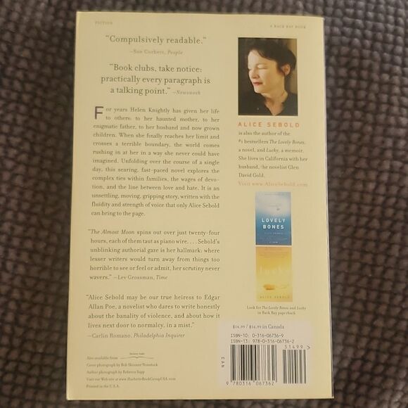 Alice Sebold The Almost Moon Paperback Book - Picture 2 of 7